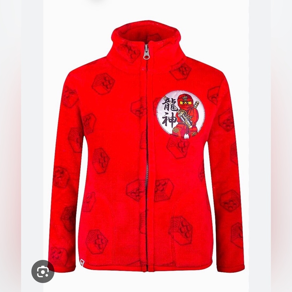 Lego fleece jacket red ninjago Kai ninja zip front size 7/8 NWT!